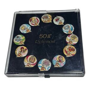 50 JAHRE ANS ANNI Richemont 12 Astrological Enamel Pins Collection With Case